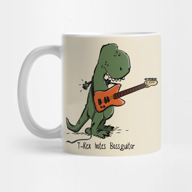 T-Rex hates Bassguitar by schlag.art